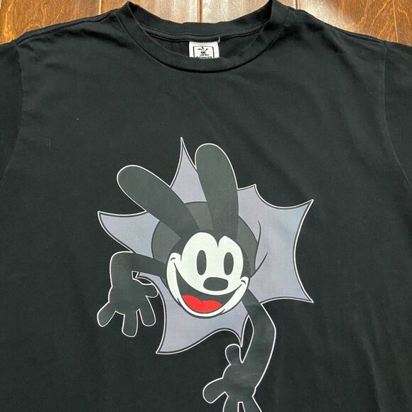 Disney 100 Anniversary Oswald The Lucky Rabbit Black Graphic Tee Men's Size XL - Picture 2 of 9
